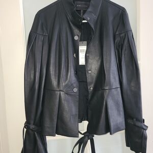 BCBGMaxAzria Elegant Black Leather Jacket